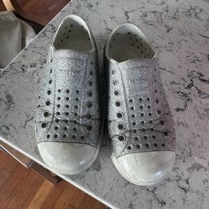 Kids Silver Slip-On Shoes